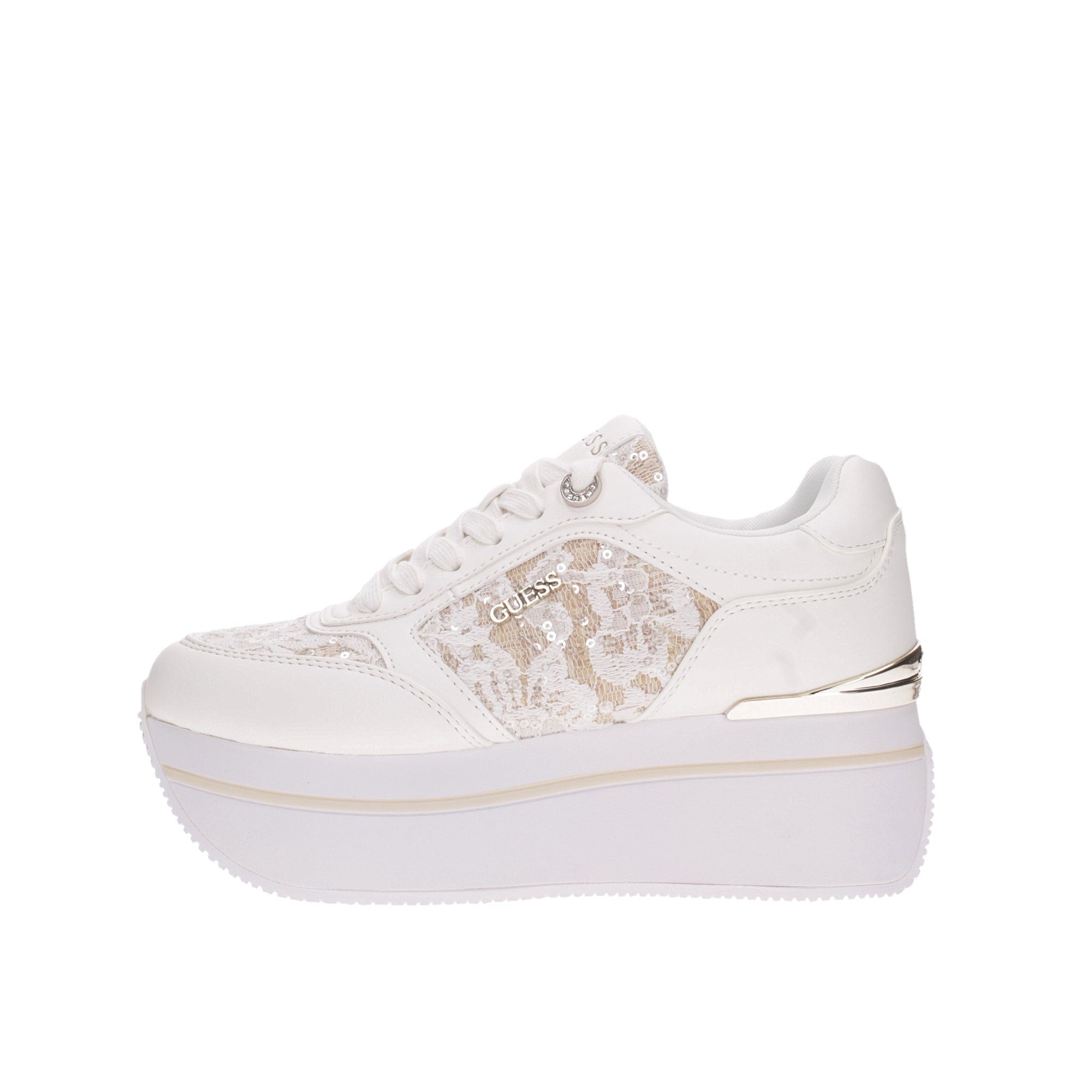 Sneakers Donna modello Camrio8, con suola platform ed inserto ricamato in tono colore