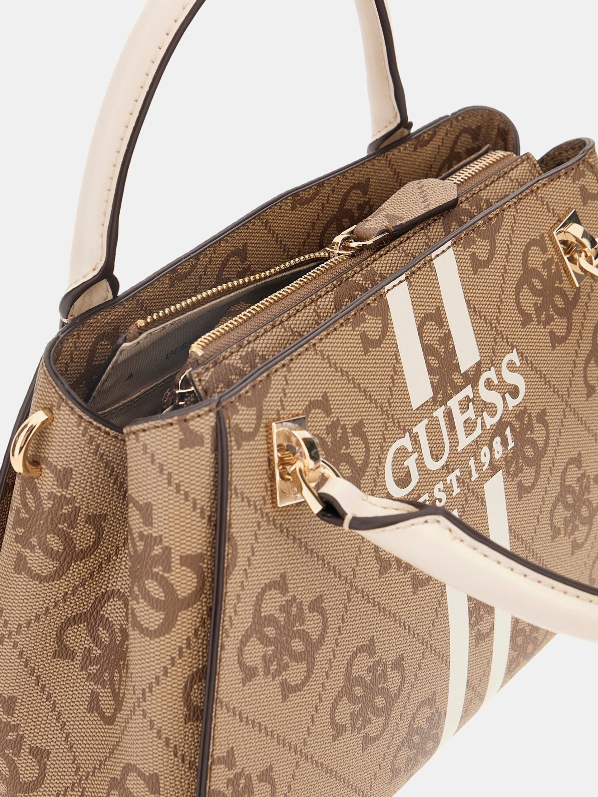 Borsa Donna con doppio manico a mano, motivo logo e stampa a contrasto