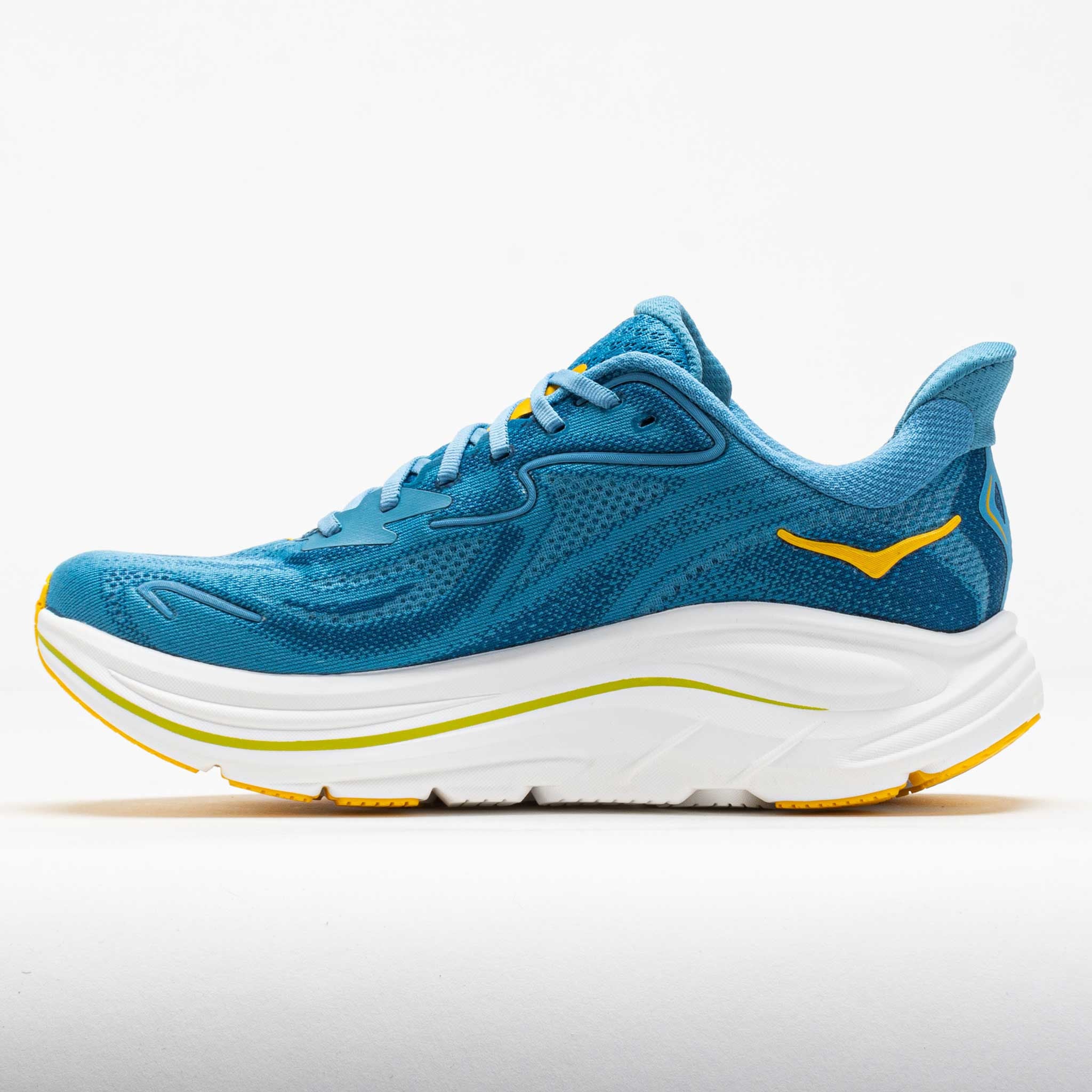 Scarpa Uomo Clifton 10 Celeste da running, con logo laterale