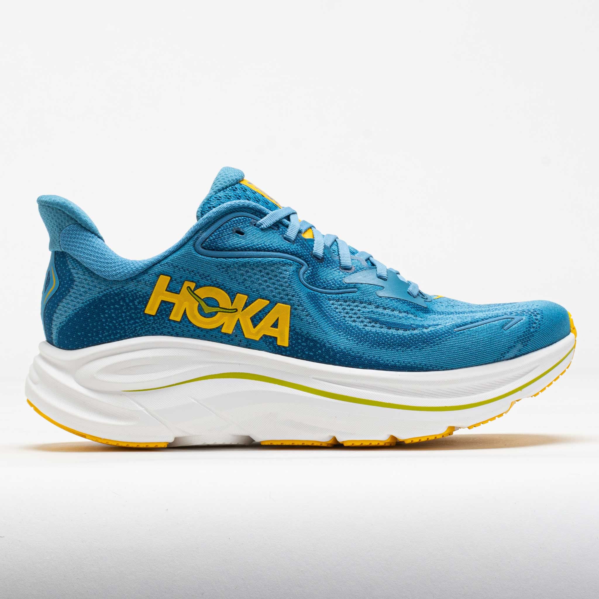 Scarpa Uomo Clifton 10 Celeste da running, con logo laterale