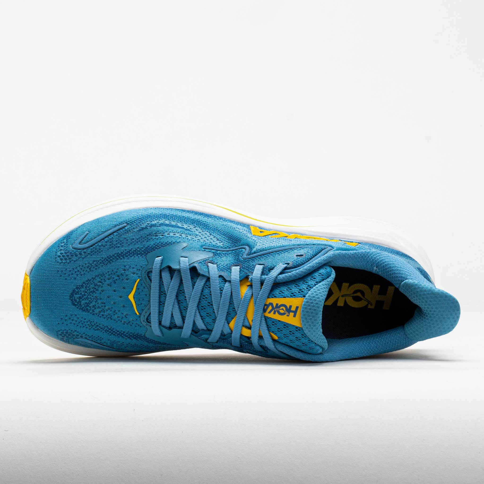 Scarpa Uomo Clifton 10 Celeste da running, con logo laterale