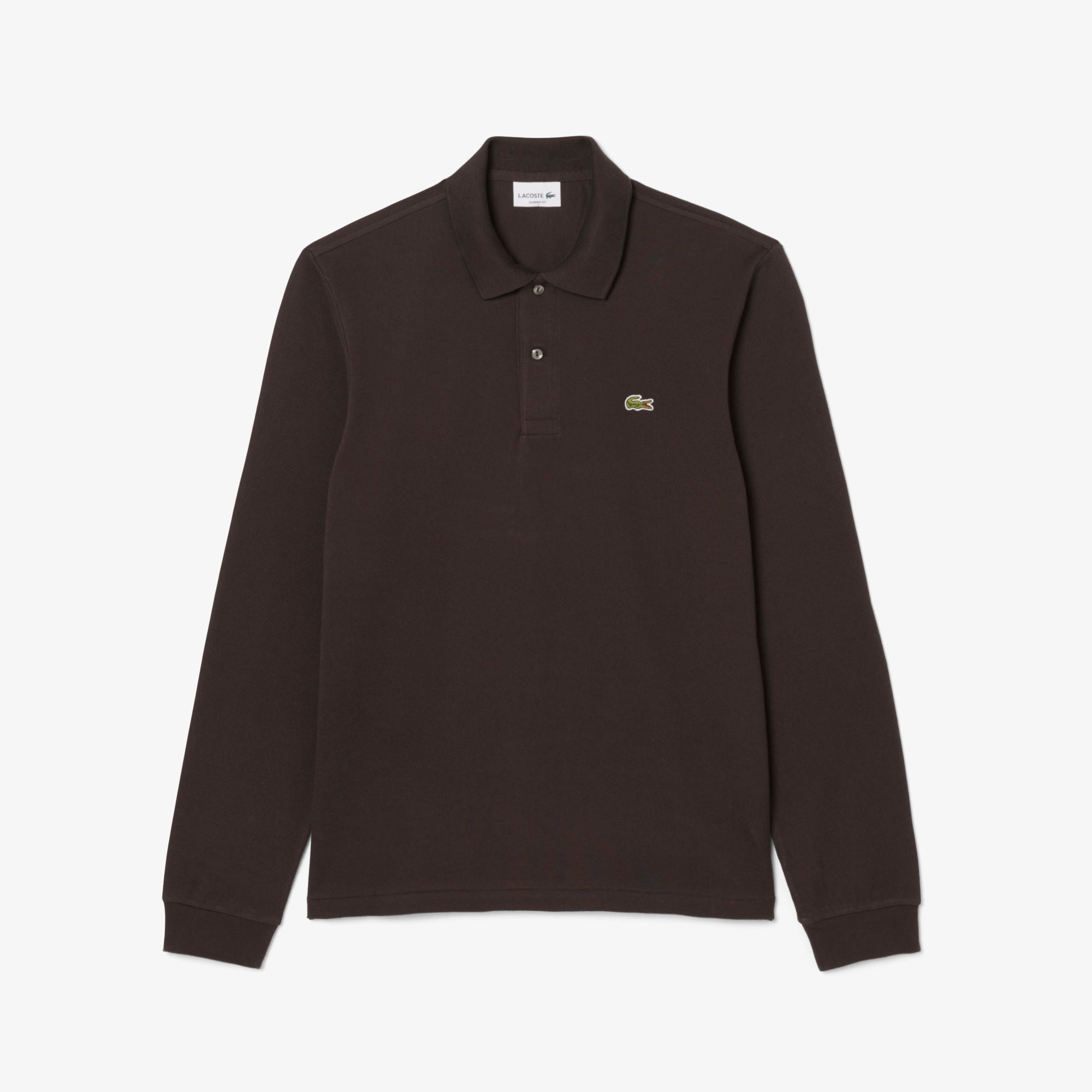 Polo Uomo  L.12.12 in puro cotone tinta unita, con maniche lunghe