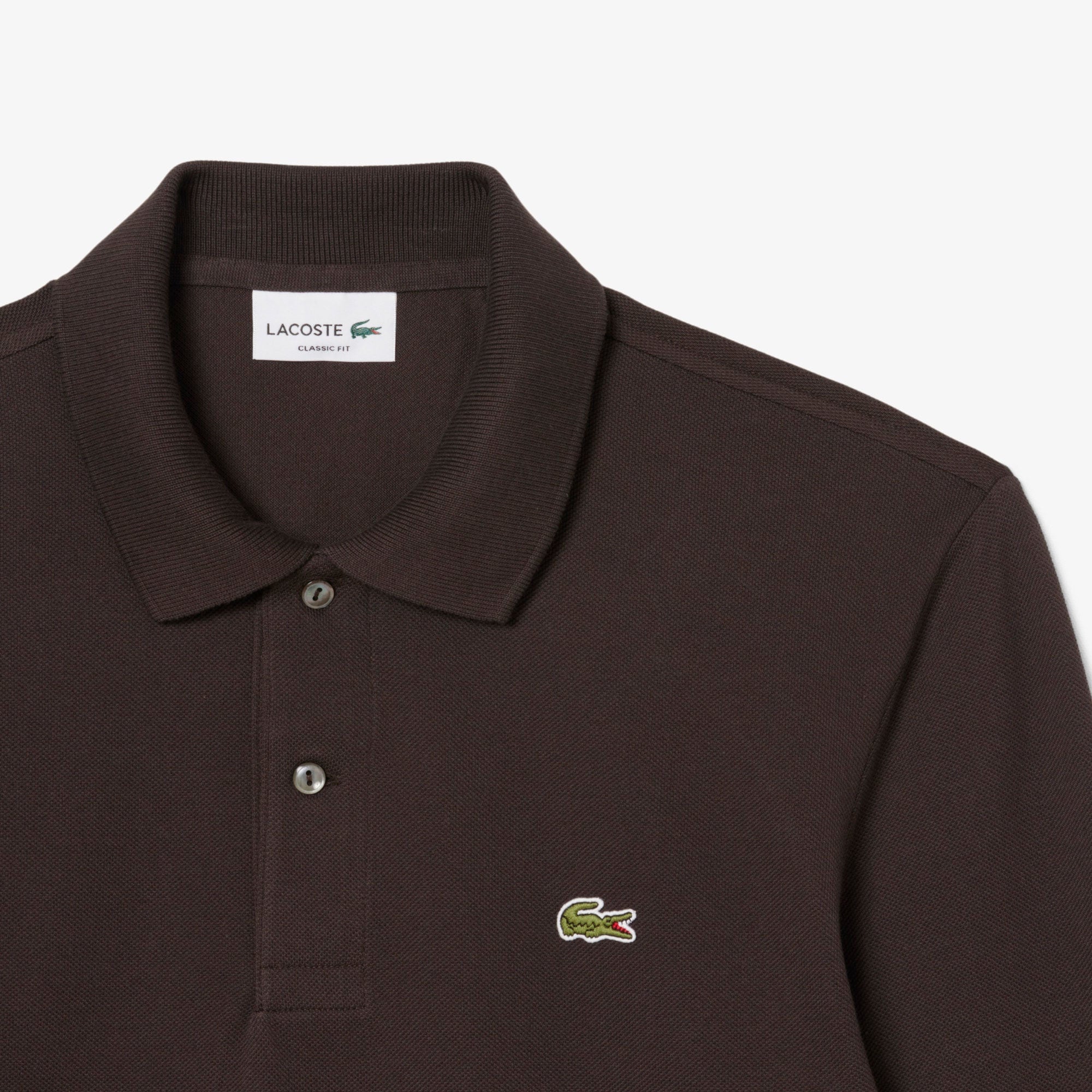 Polo Uomo  L.12.12 in puro cotone tinta unita, con maniche lunghe