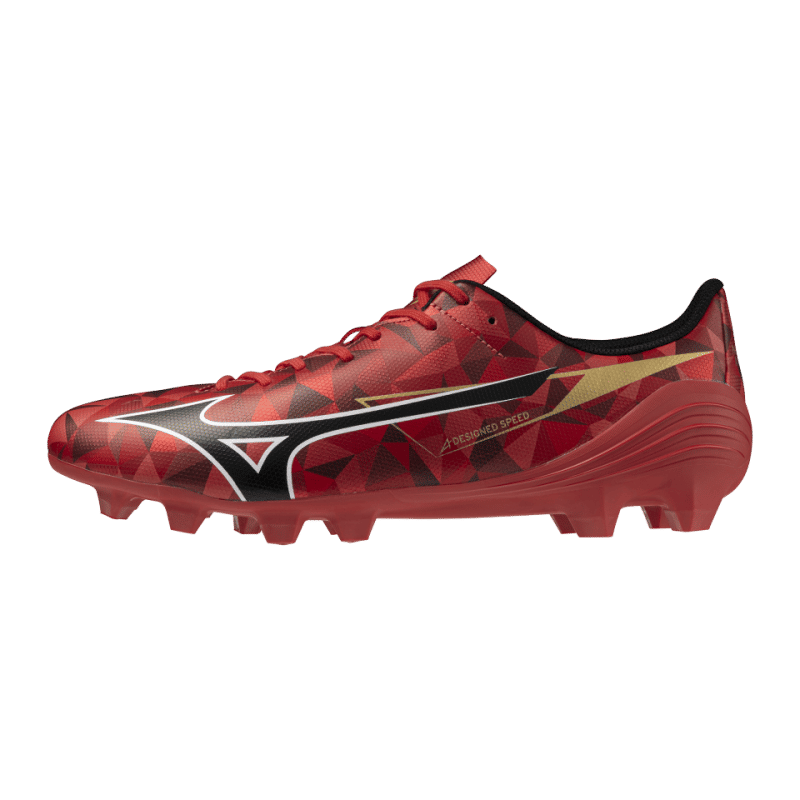Scarpe Calcio Mizuno Alpha II Select Junior MD ragazzo Ruby Red Rossa 40th Anniversary