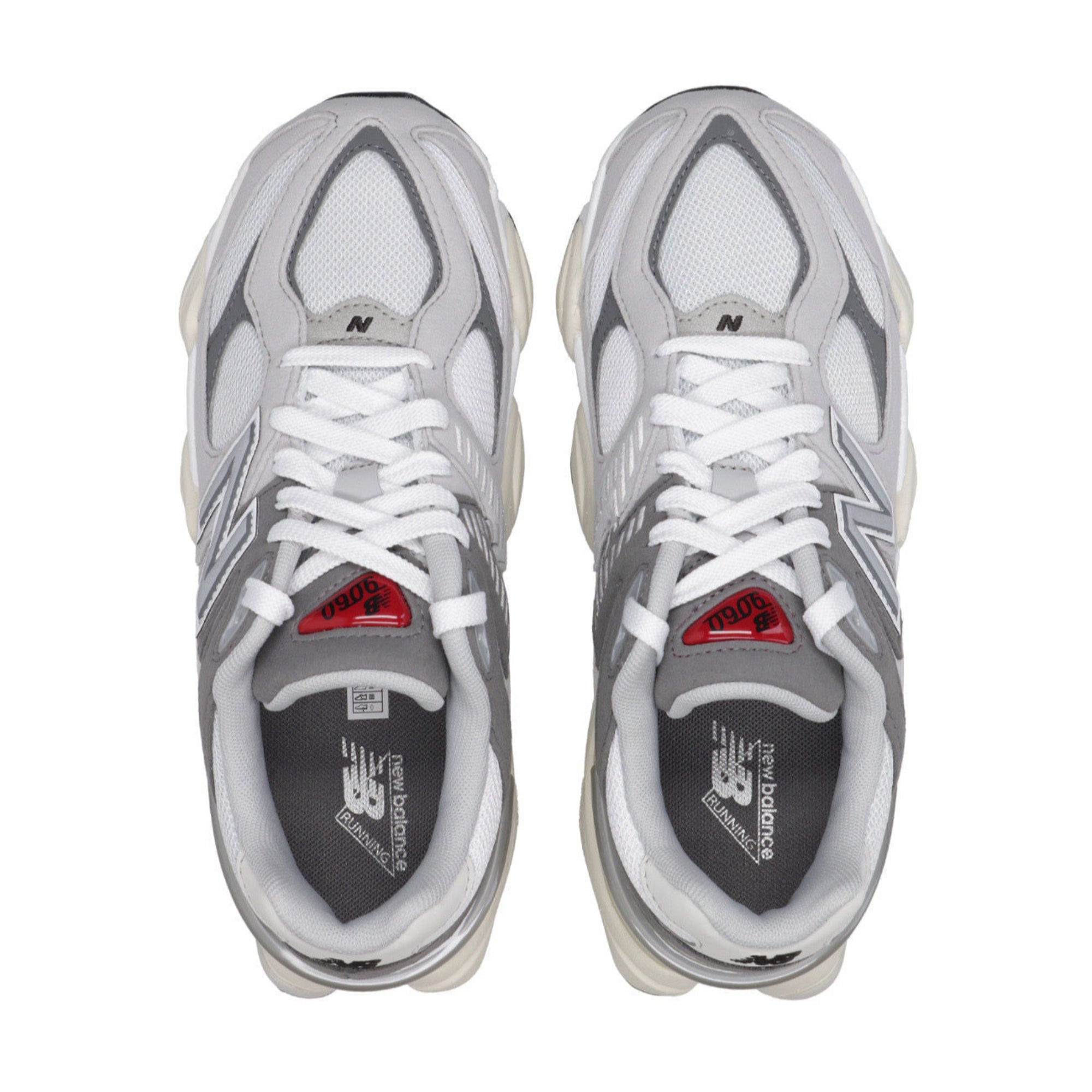 Sneakers Junior Grigia 9060, con tomaia in camoscio e mesh