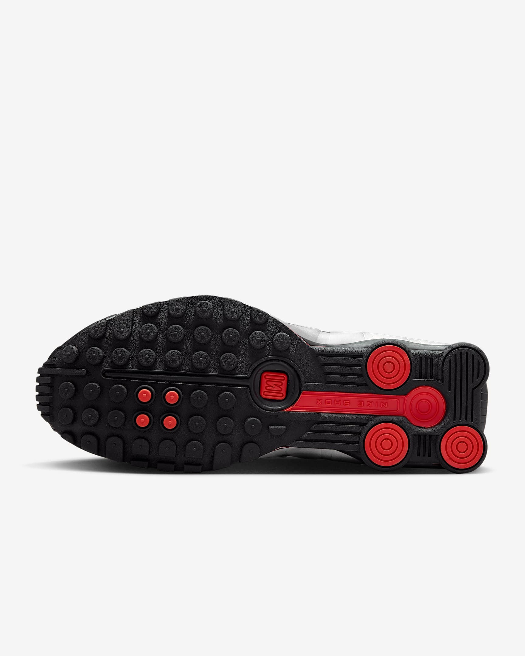 Sneakers Uomo Shox R4 Argento con molle a contrasto e logo laterale 