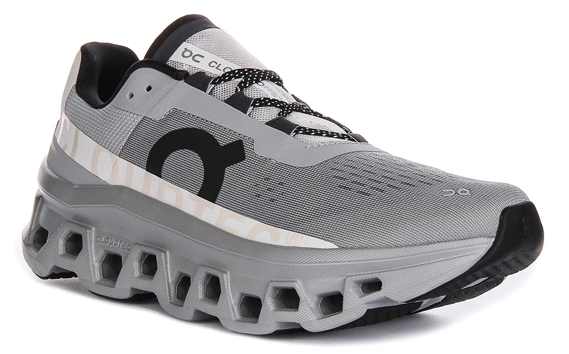 On Running Cloudmonster In Grey Black For Men