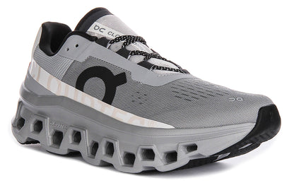 On Running Cloudmonster In Grey Black For Men