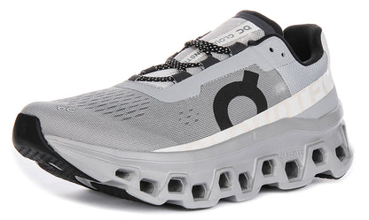 On Running Cloudmonster In Grey Black For Men