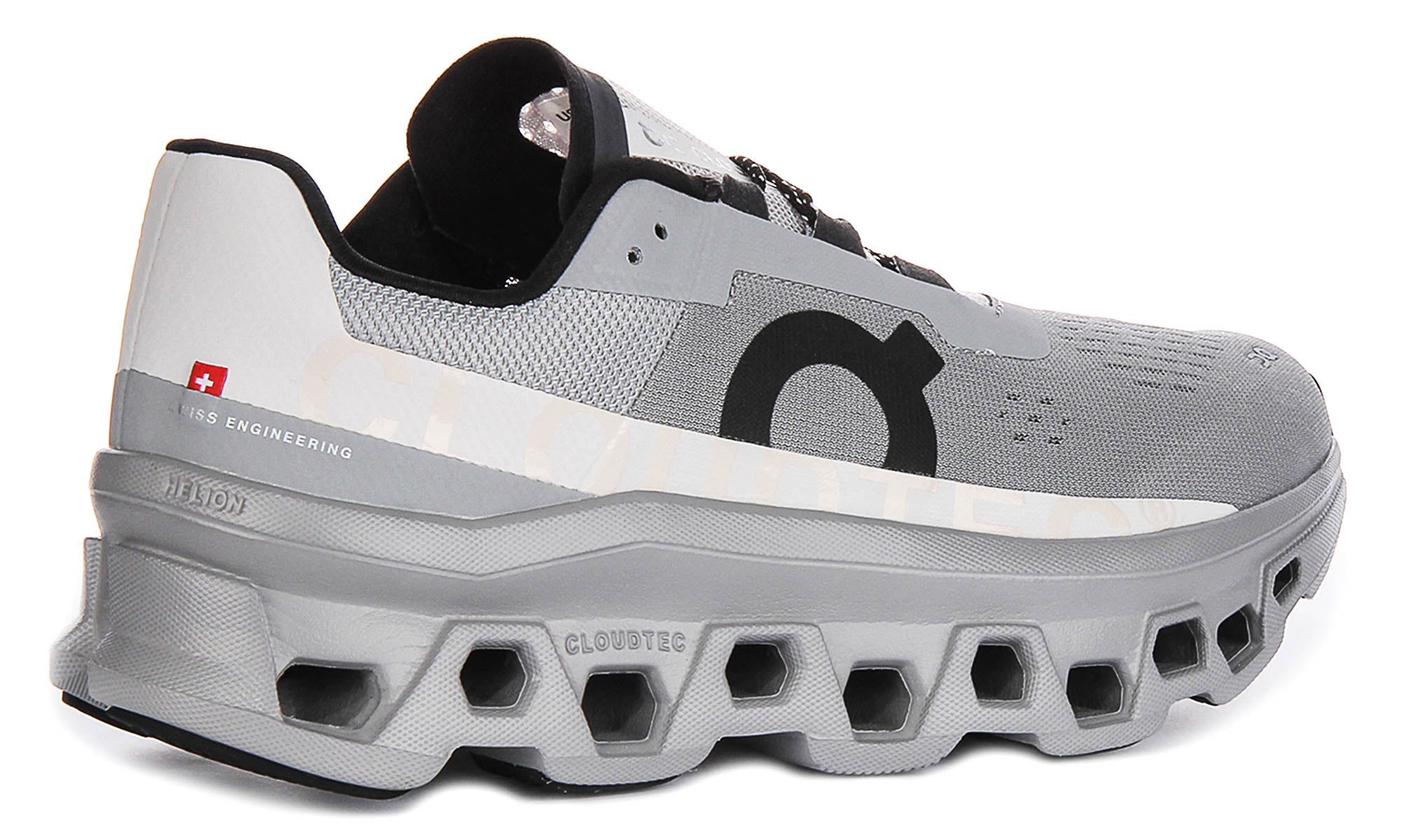 On Running Cloudmonster In Grey Black For Men