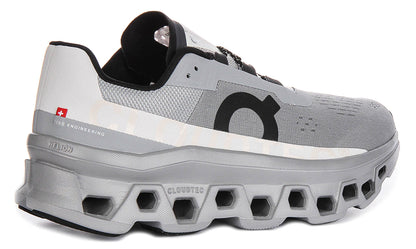On Running Cloudmonster In Grey Black For Men