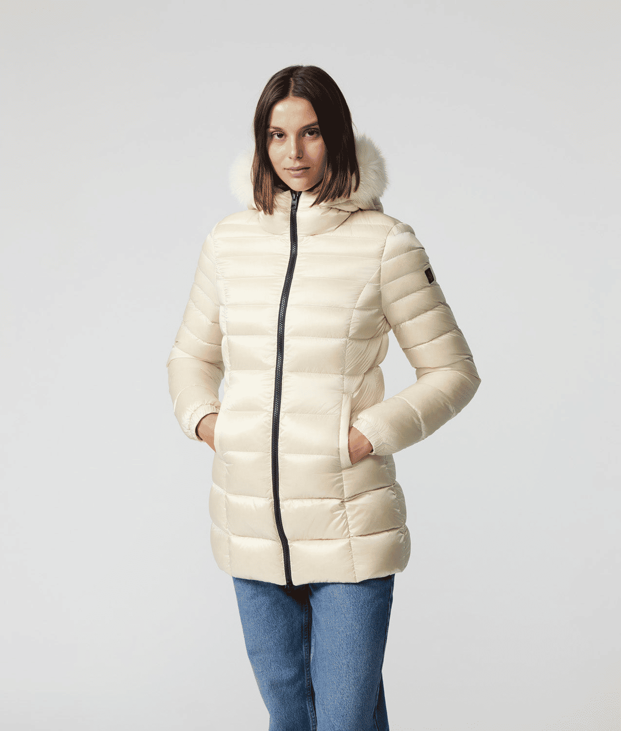 RefrigiWear Piumino Invernale Donna Pelliccia