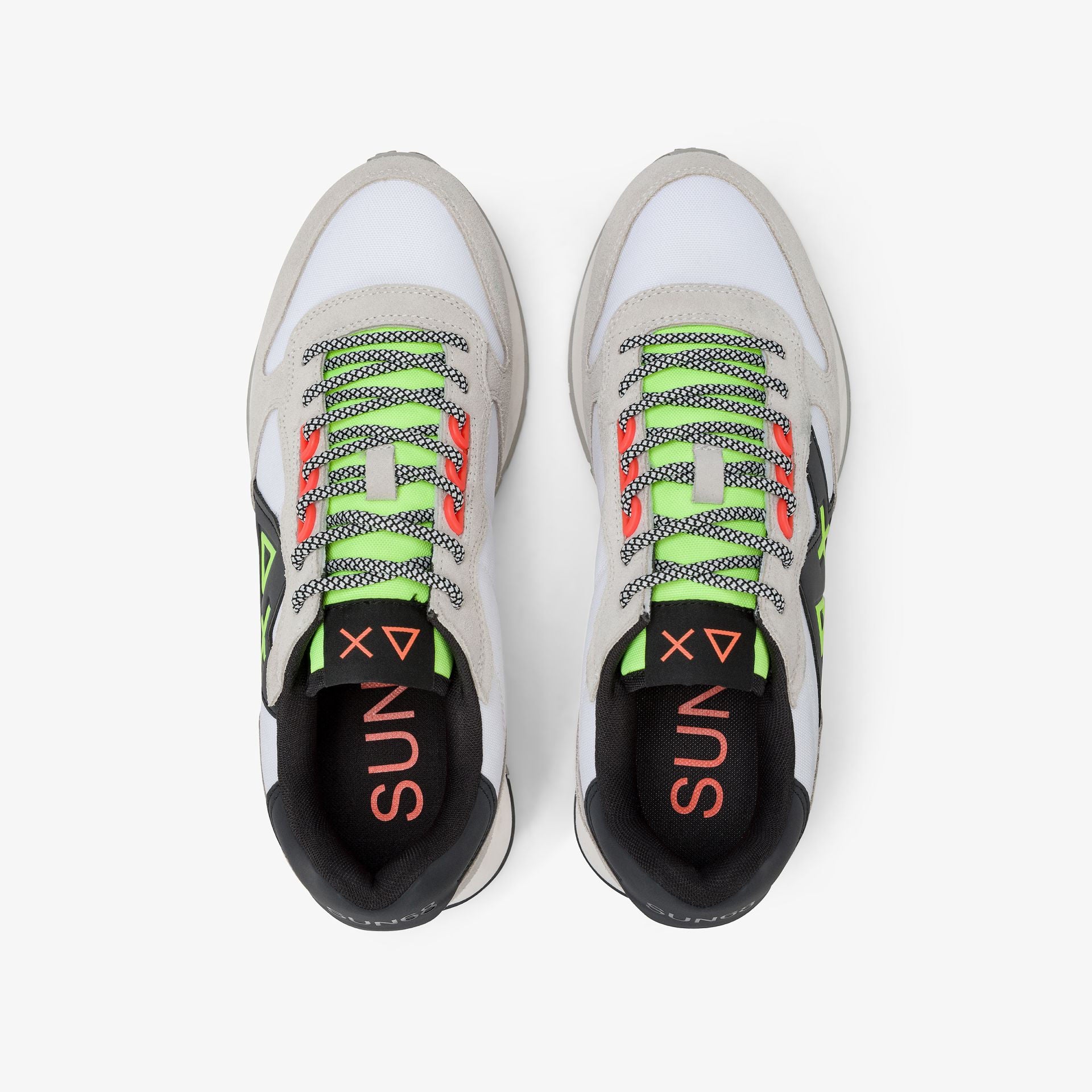 Sneaker Jaki 2.0 Fluo in nylon e suede bianco