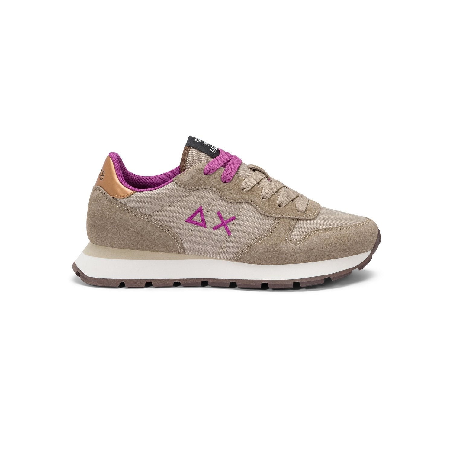 SUN68 Ally Solid Sneaker Bassa Donna - Z45201 Beige Scuro