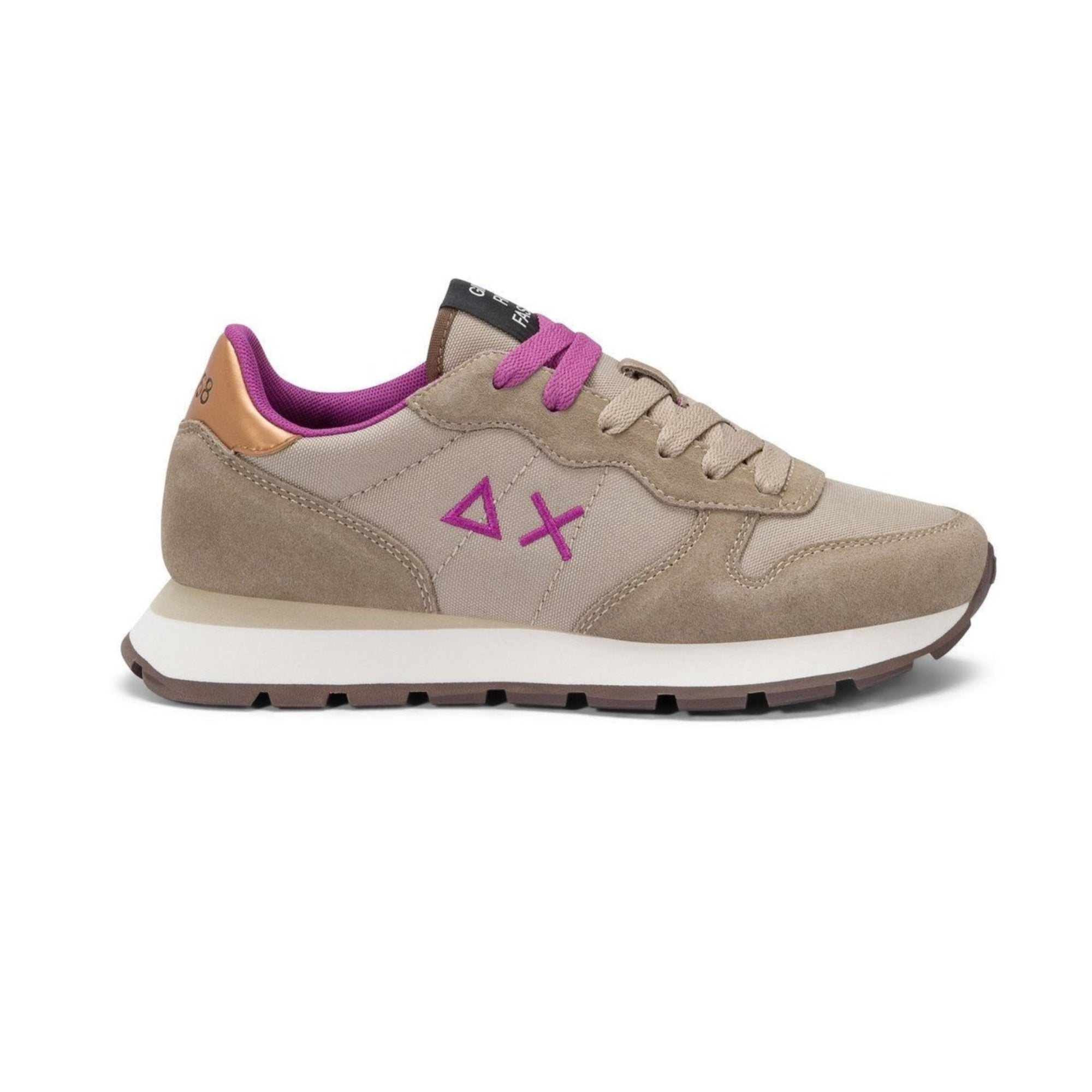 Sneakers Donna, Ally Solid, con tomaia in pelle e tessuto