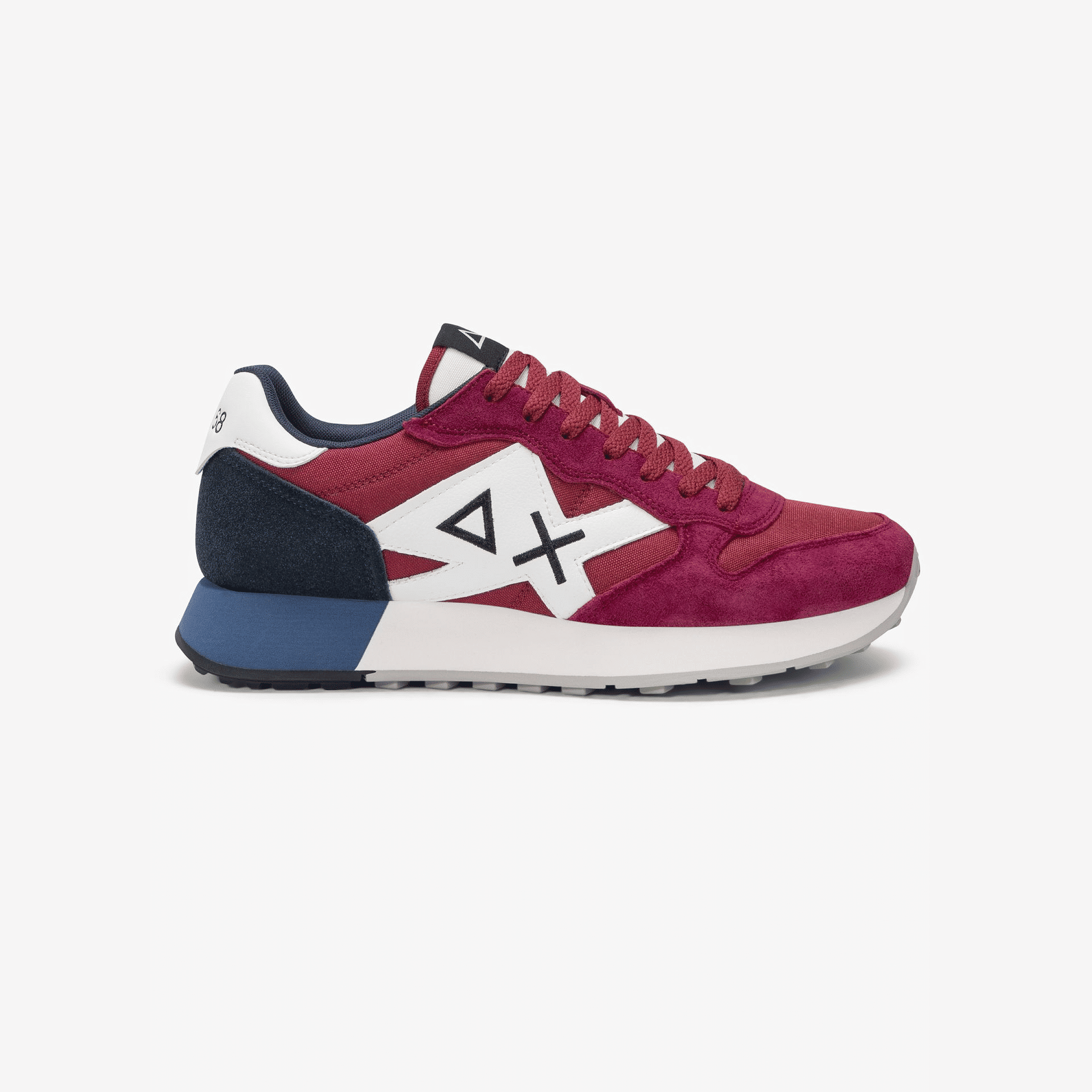 Sneaker Uomo Jaki Solid con tomaia in nylon e suede Bordeaux