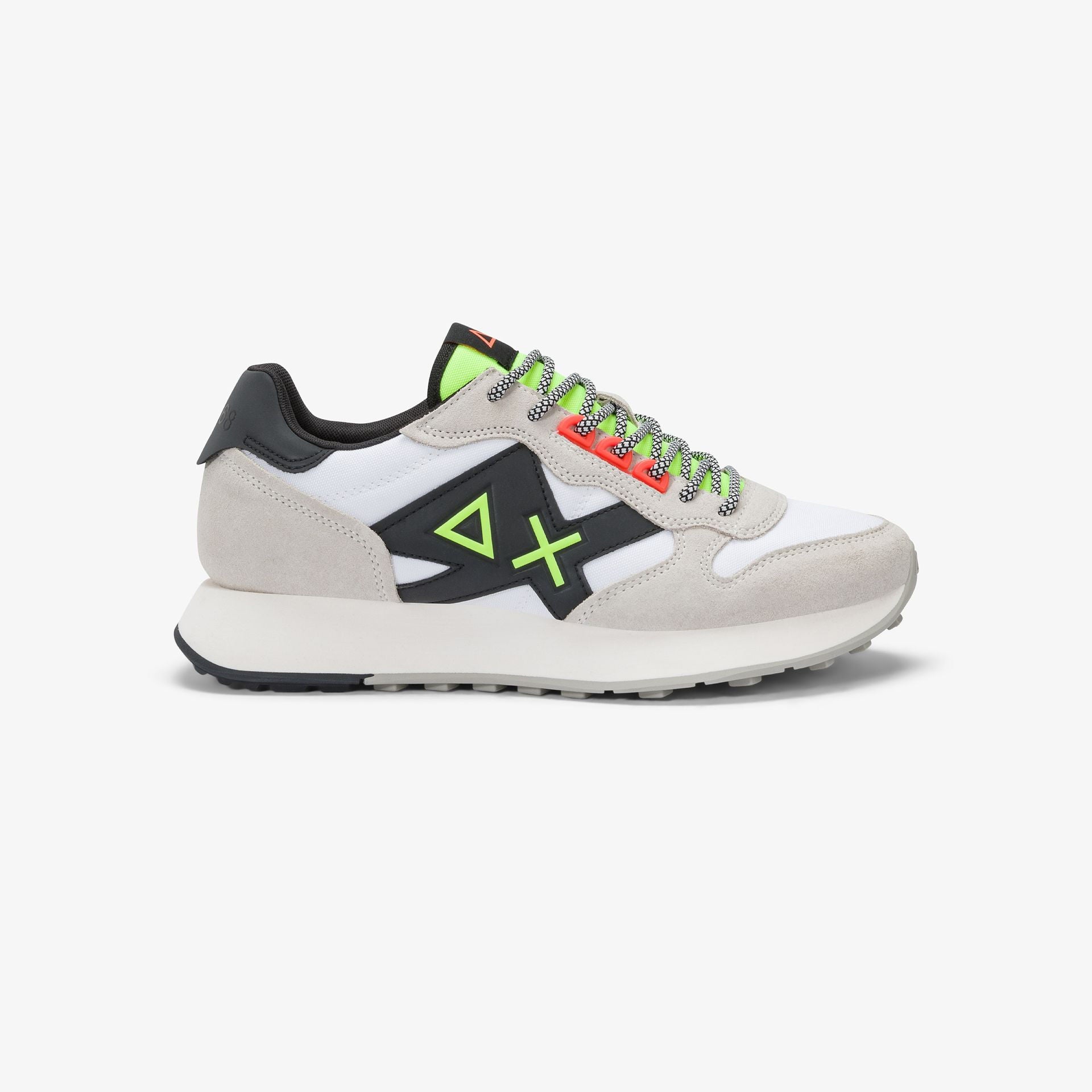 Sneaker Jaki 2.0 Fluo in nylon e suede bianco