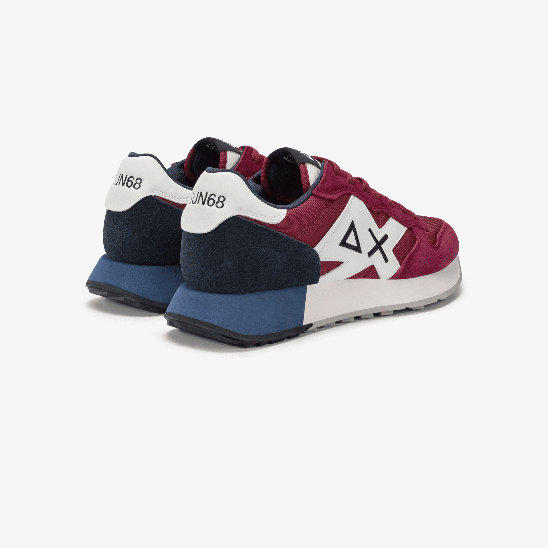 Sneaker Uomo Jaki Solid con tomaia in nylon e suede Bordeaux