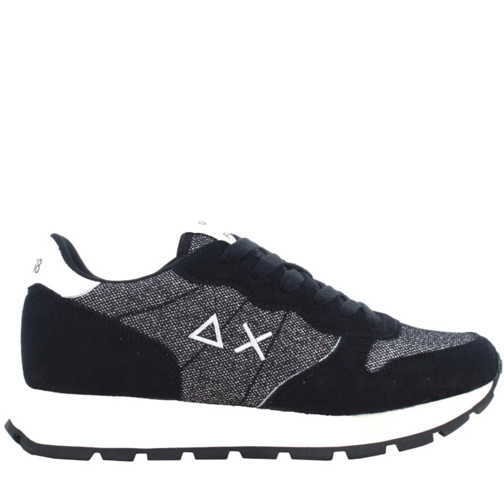 Sneakers Donna, Ally  Glitter Textiler, con logo laterale