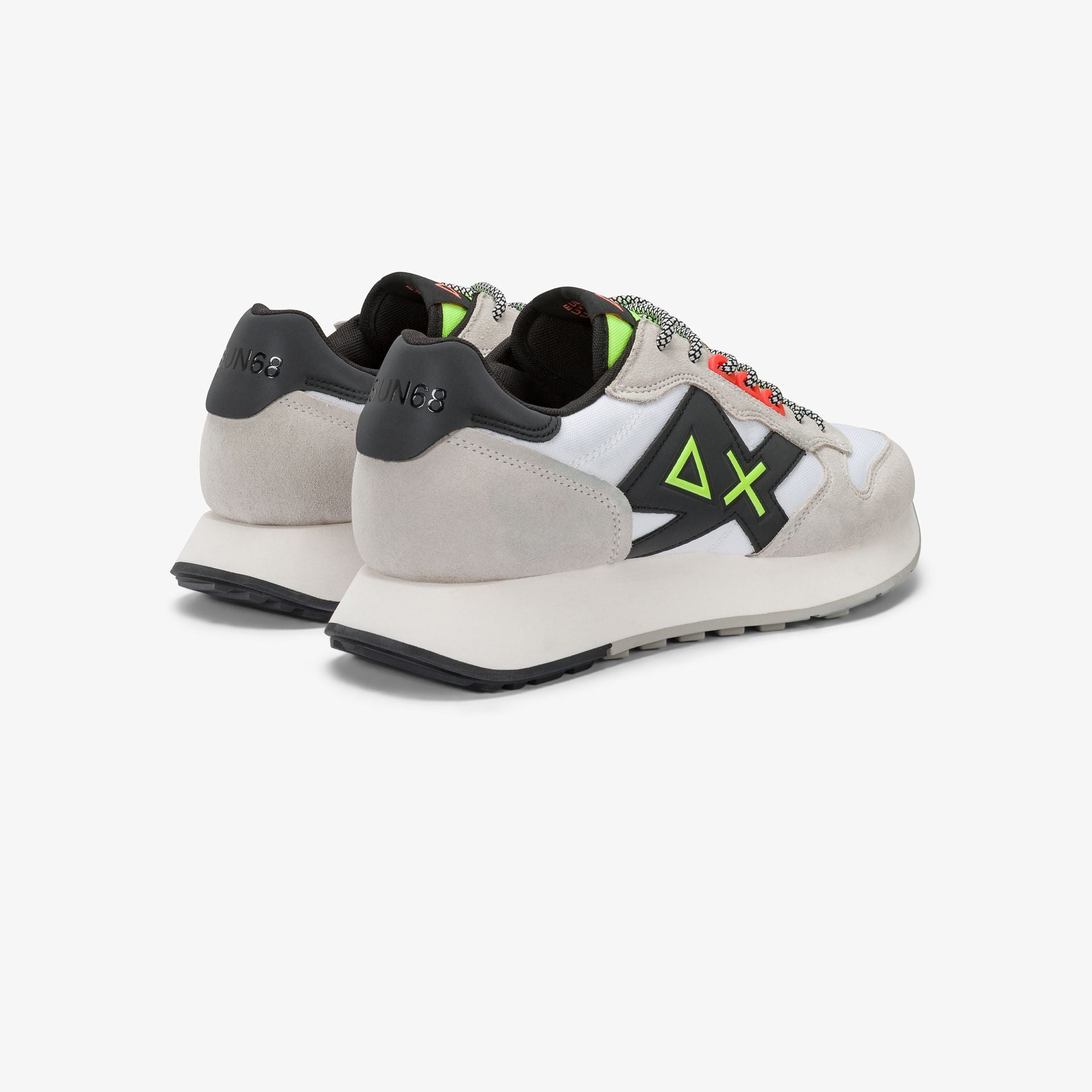 Sneaker Jaki 2.0 Fluo in nylon e suede bianco