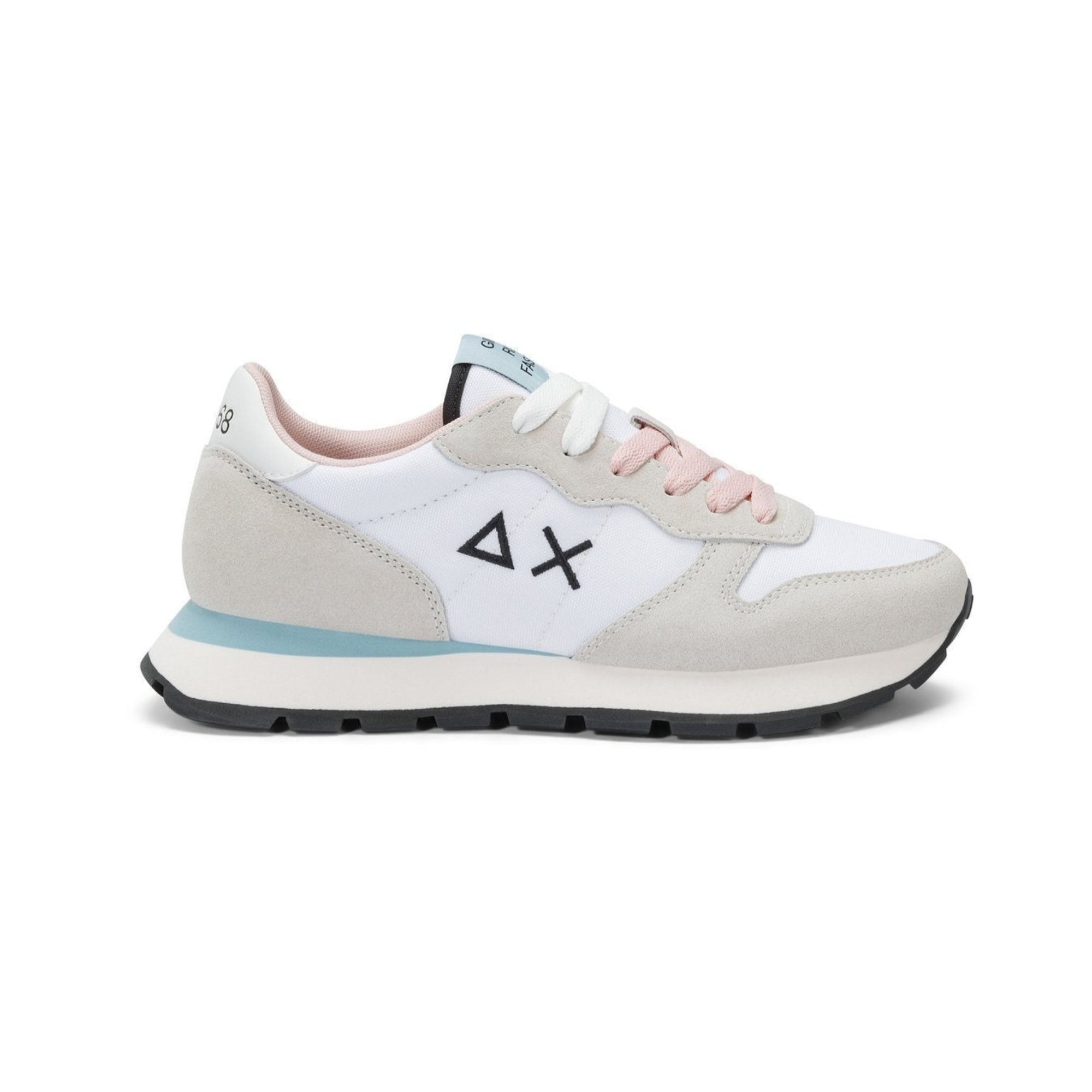 Sneakers Donna, Ally Solid, con tomaia Bianca in camoscio e nylon