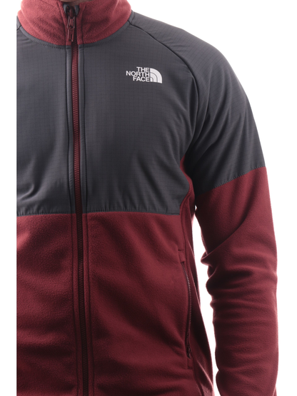Pile North Face bordeaux e grigio da uomo Glacier NF0A89JGDO31