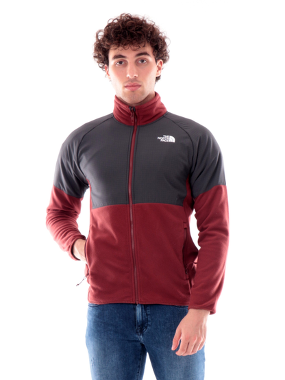 Pile North Face bordeaux e grigio da uomo Glacier NF0A89JGDO31