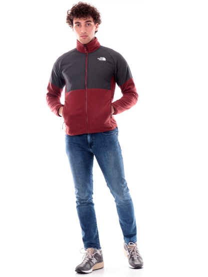 Pile North Face bordeaux e grigio da uomo Glacier NF0A89JGDO31