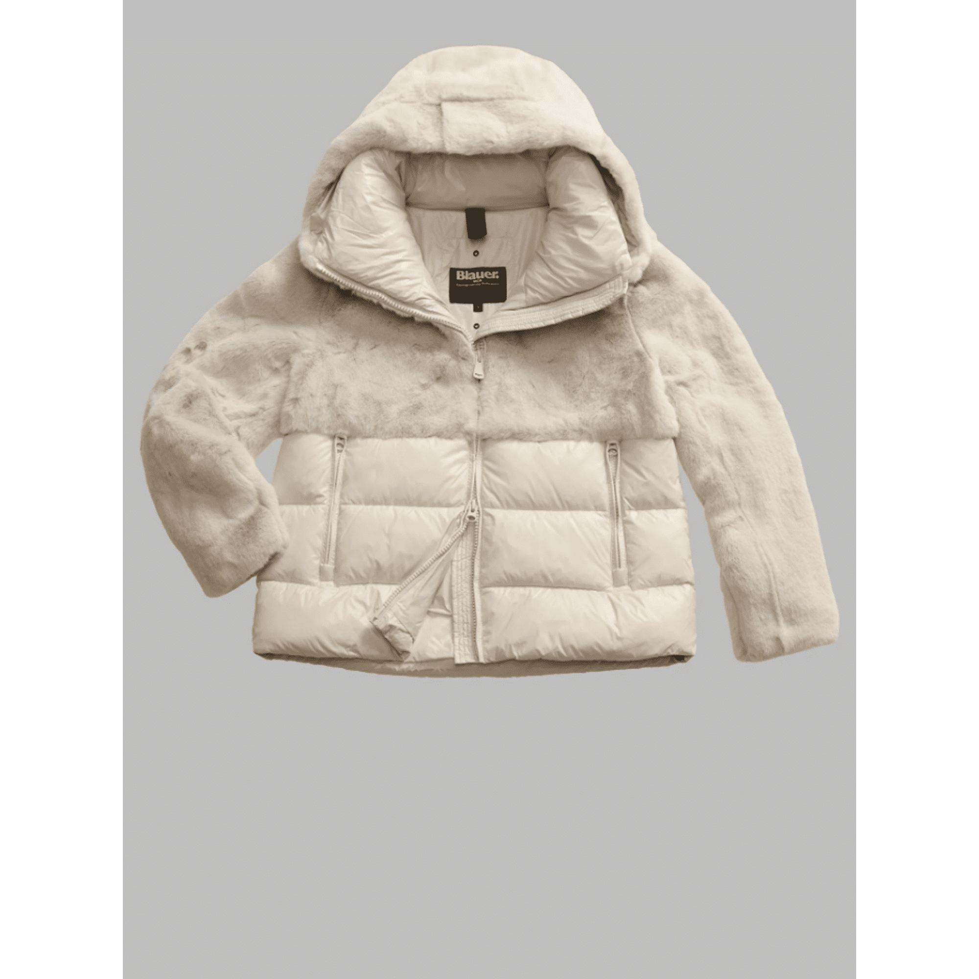 GIUBBETTO NYLON CON PELLICCIA ECO FANEVIL