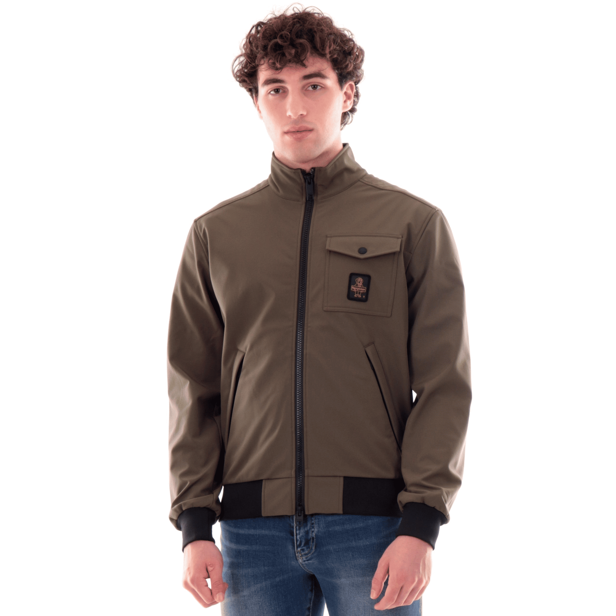 Giacca Refrigiwear verde da uomo full zip Captain G00808