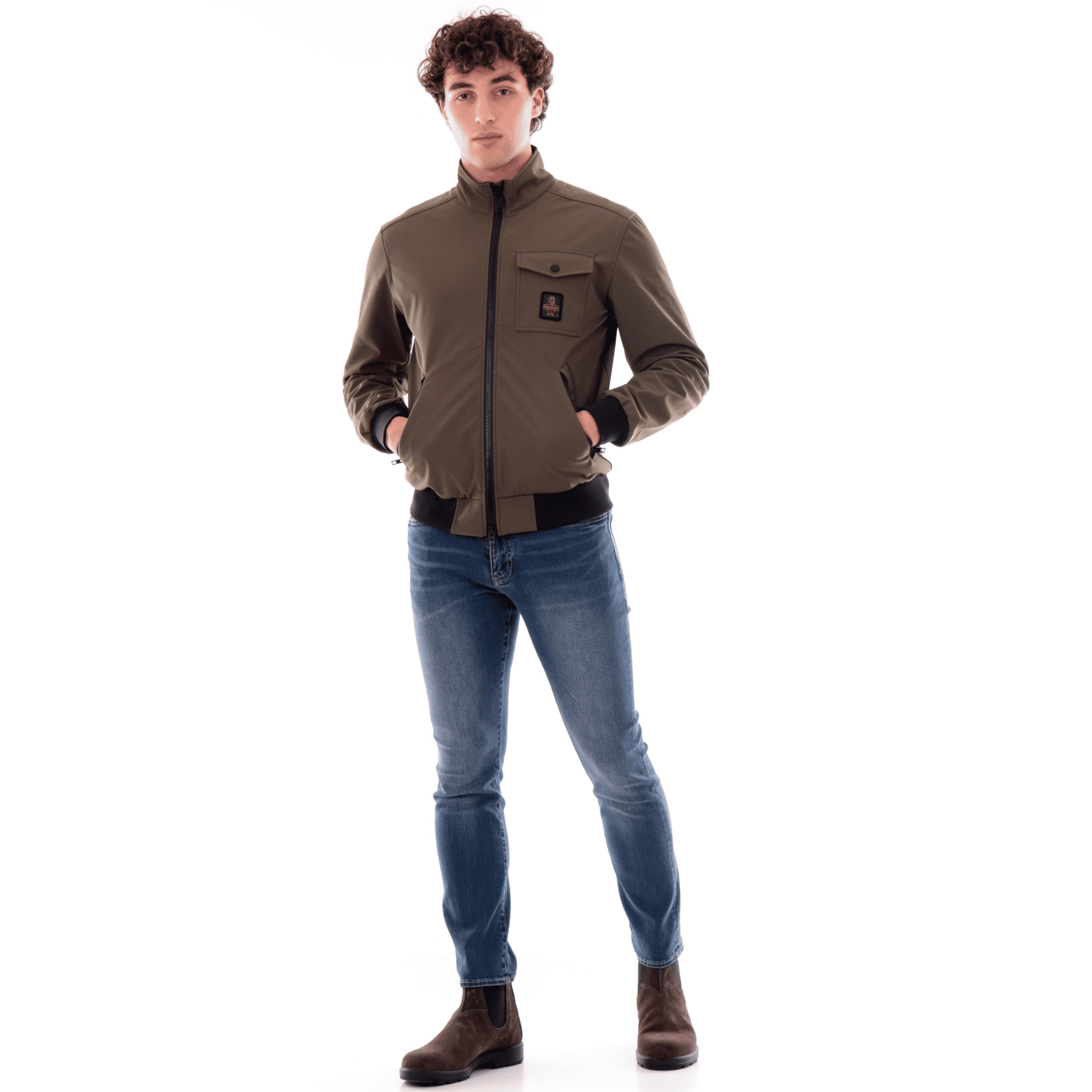 Giacca Refrigiwear verde da uomo full zip Captain G00808