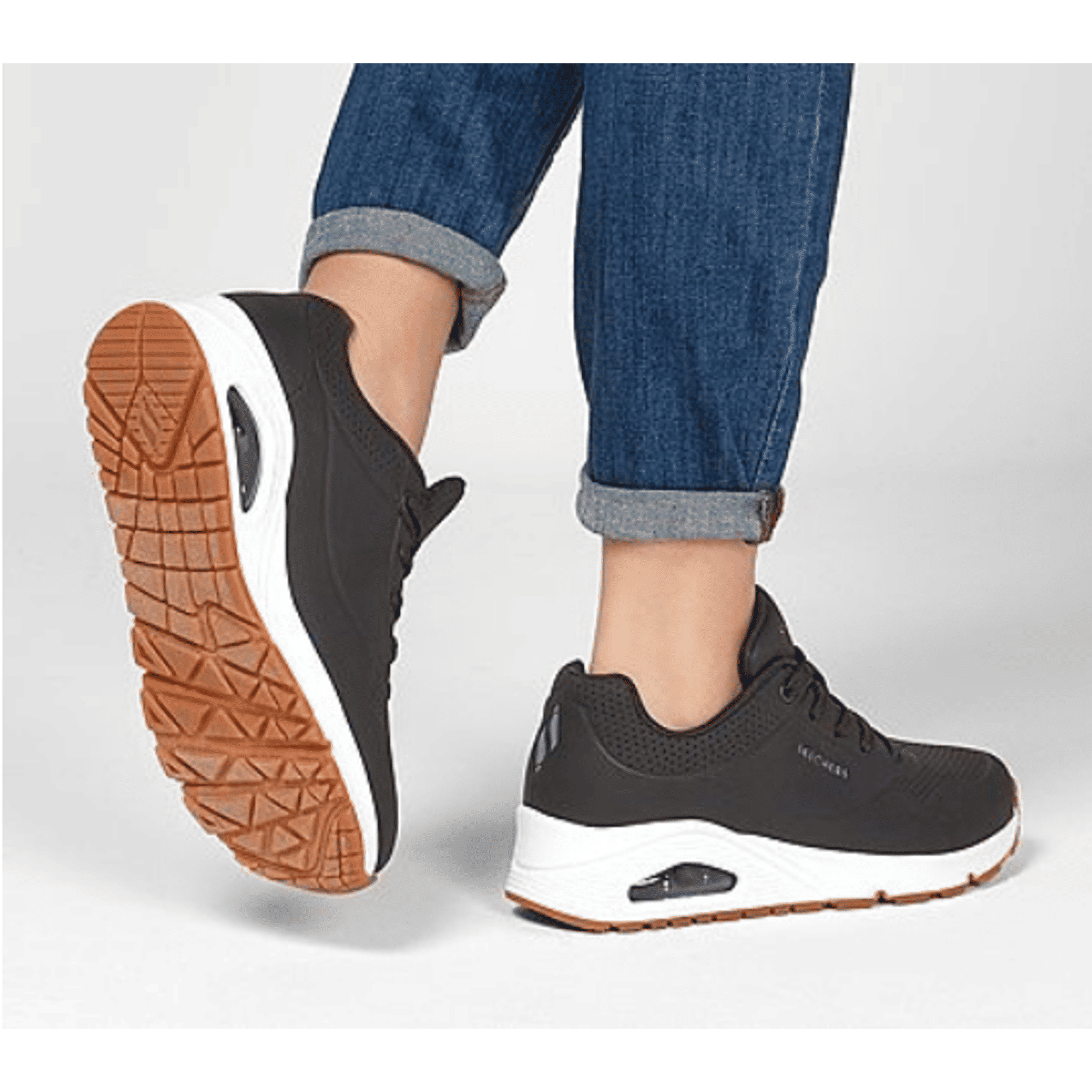 Skechers sneakers da donna Uno Stand On Air nero