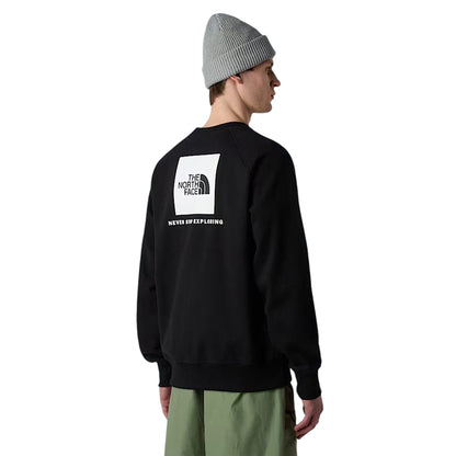 Felpa Uomo girocollo Nero con NSE Box modello retro