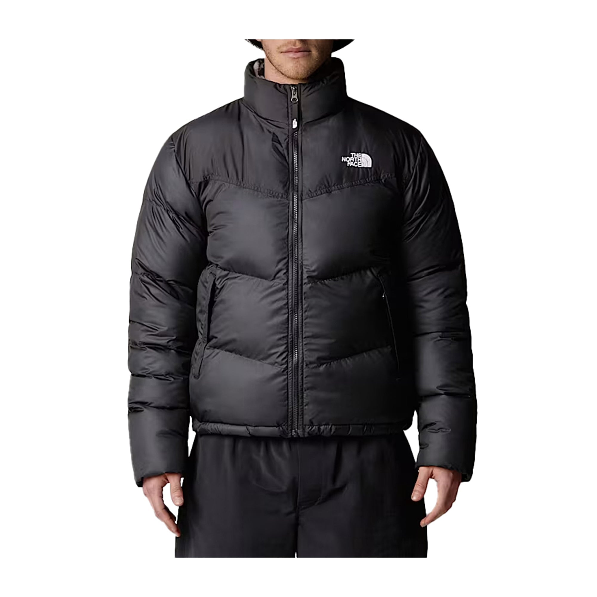 Piumino Uomo Saikuru doppio logo Nero modello frontale