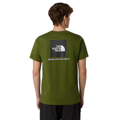 T-shirt Uomo NSE Box posteriore verde  modello retro