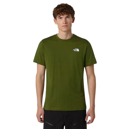 T-shirt Uomo NSE Box posteriore verde  modello frontale