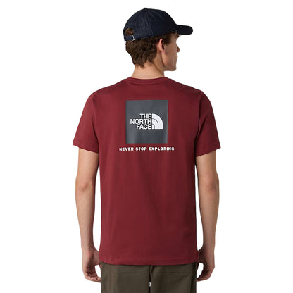 T-shirt Uomo NSE Box posteriore bordeaux modello retro