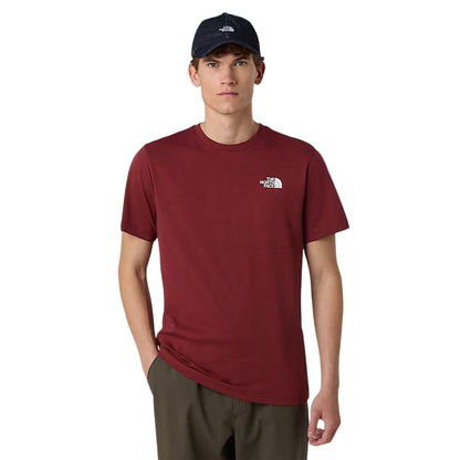 T-shirt Uomo NSE Box posteriore bordeaux modello frontale