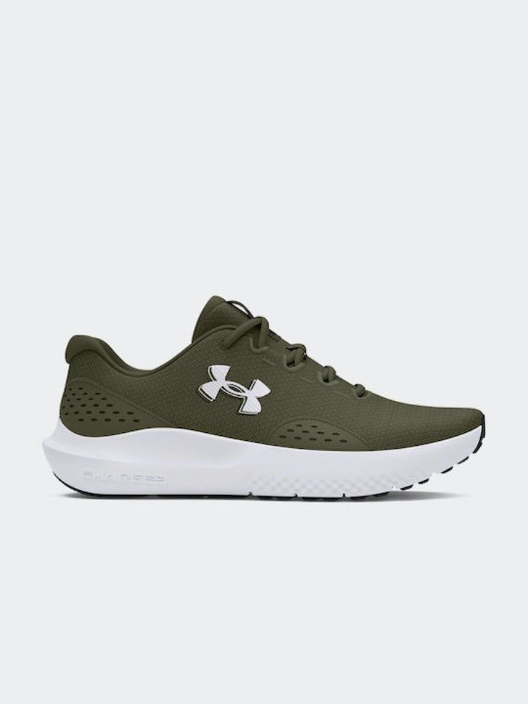 UNDER ARMOUR SCARPA RUNNING UOMO CHARGED SURGE 4 GREEN/WHITE