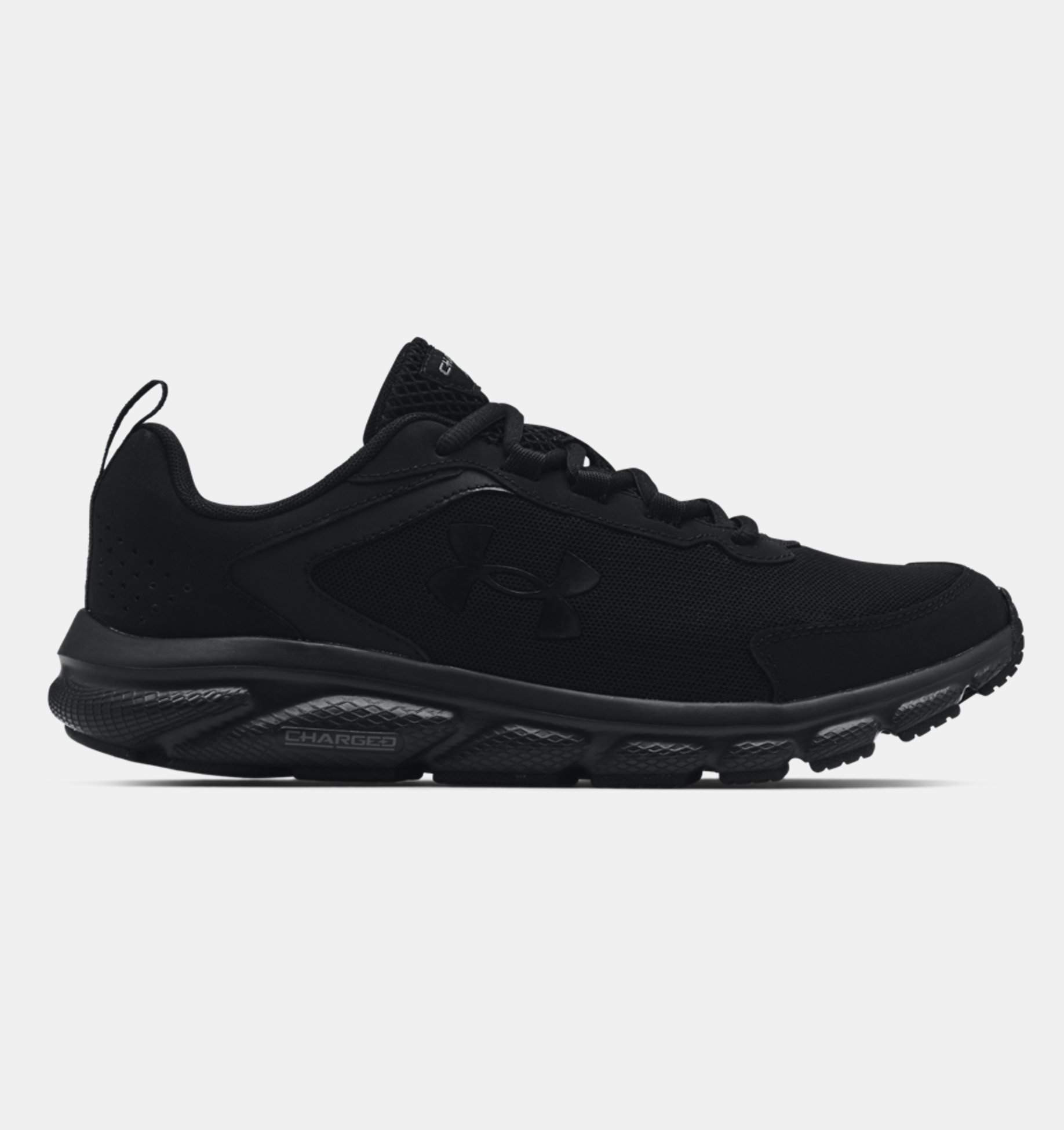 UNDER ARMOUR SCARPA RUNNING UOMO UA CHARGED ASSERT 9 TOTAL BLACK