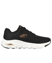 SKECHERS SCARPA RUNNING W DONNA ARCH FIT BIG APPEAL ORO NERO