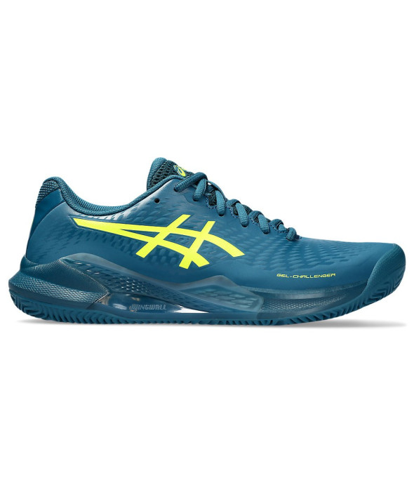 ASICS SCARPA UOMO GEL CHALLENGER 14 CLAY RESTFUL TEAL/SAFETY YELLOW