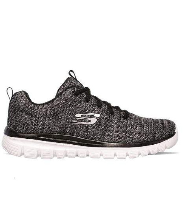 SKECHERS SCARPE RUNNING W DONNA GRACEFUL TWISTED FORTUNE NERE