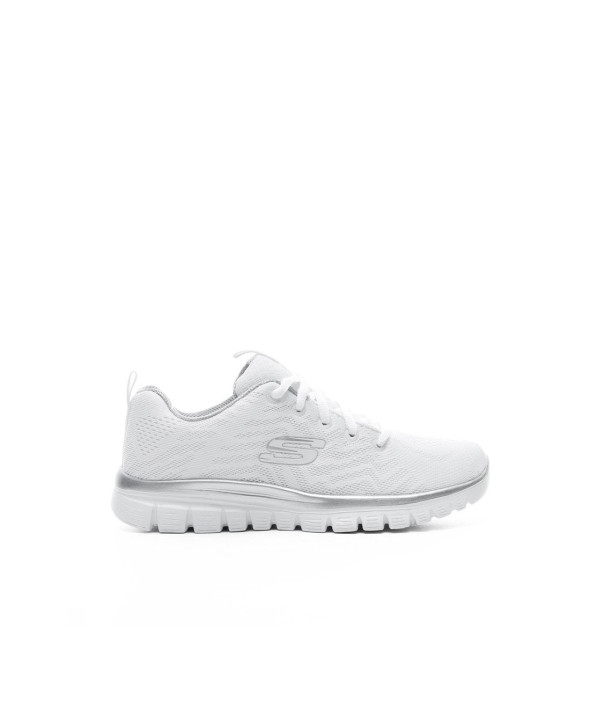SKECHERS SCARPE RUNNING W DONNA GRACEFUL GET CONNECTED BIANCHE